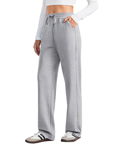 Women's High Waisted Straight Leg Travel Sweatpants