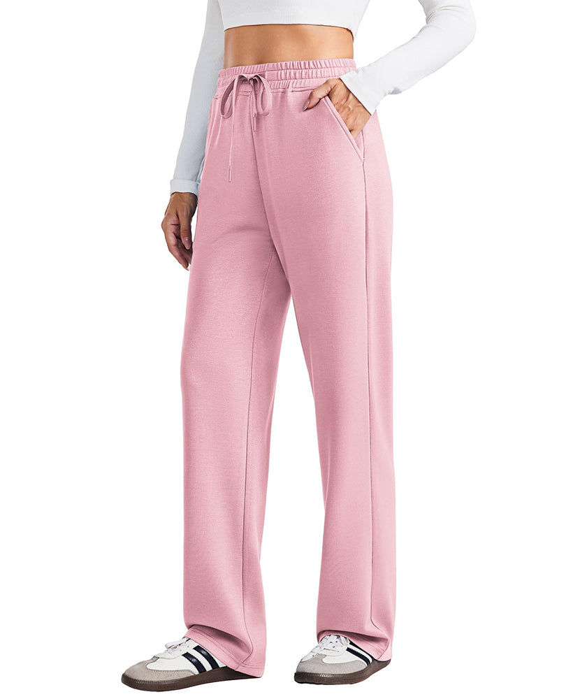 Women's High Waisted Straight Leg Travel Sweatpants