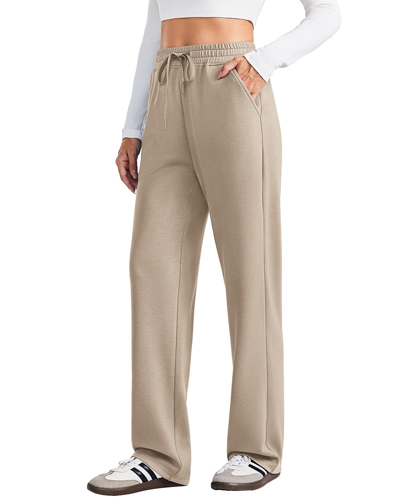 Women's High Waisted Straight Leg Travel Sweatpants