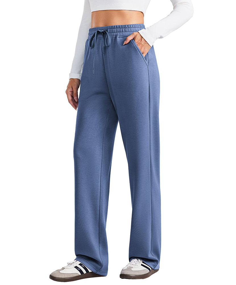 Women's High Waisted Straight Leg Travel Sweatpants