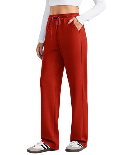 Women's High Waisted Straight Leg Travel Sweatpants