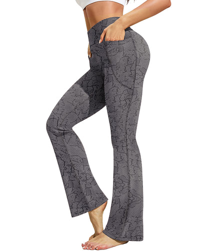 Ribbed High Waist Flare Yoga Pants