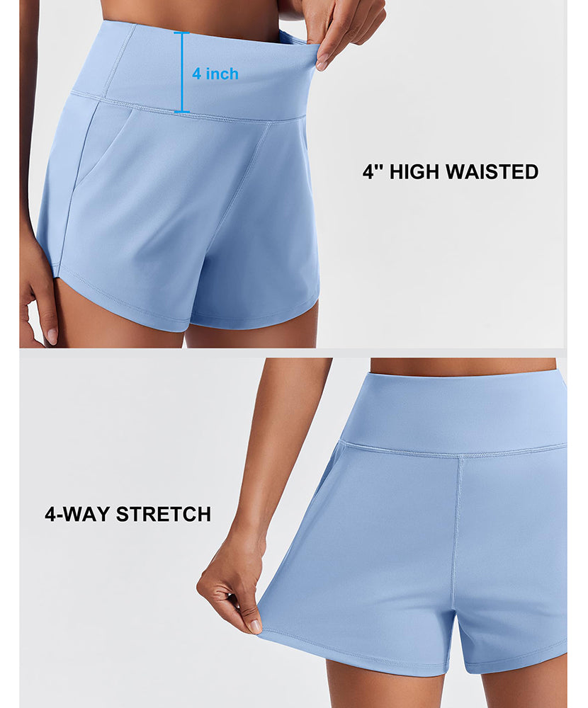 Comfort Unlined Naked Feel 3.5" Running Athletic Shorts
