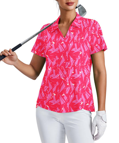 Women's Short Sleeve Tennis Golf Polo Shirt