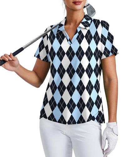 Women's Short Sleeve Tennis Golf Polo Shirt